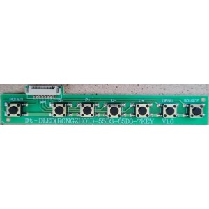 DGTEC DG55UHDNF KEY BOARD DT-DLED(RONGZHO)-55D3-65D3-65D3-7KEY